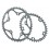 STRONGLIGHT - Tarcza mechanizmu korbowego Shimano (AL 7075) srebrny, szary, przydymiony
